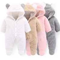 

High quality organic cotton baby winter rompers wholesale baby clothes