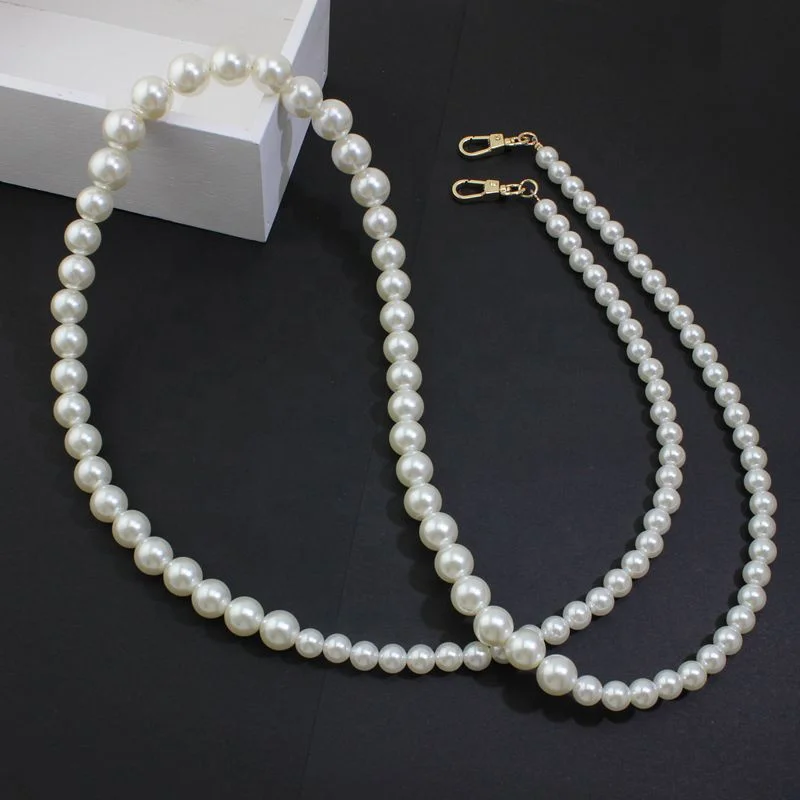 

Nolvo World 120cm acrylic big small decorative pearls shoulder strap chains bag handbag pearl chain handle