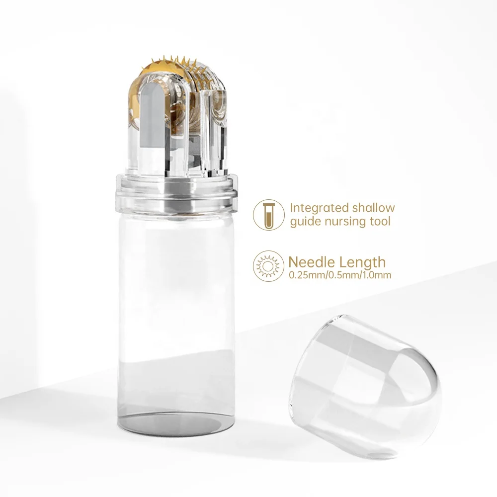 

Hydra needle 20 dermaroller 25 gold titanium microneedling HR64 roller bottle moisturizer derma device HN20 HN25