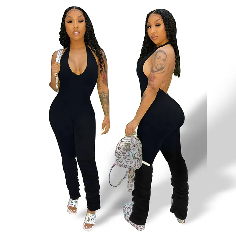 

2021 Design Womens Jumpsuit Sexy Street Solid Color Comfort Jumpsuits Bodysuits