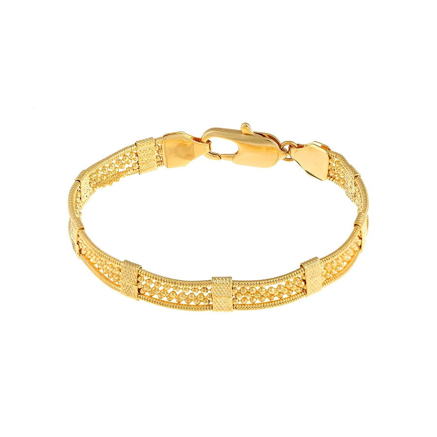 

77210 xuping jewelry 24k dubai gold plated bracelet men, elegant designs men bracelet, 24k gold color