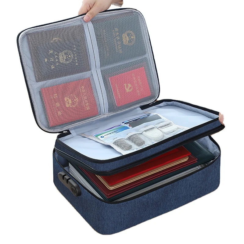 

Document storage bag household family multi-layer large-capacity certificate document passport card package organizer bag