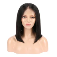 

2*6 Kim K Closure Double Drawn Short Bob Wigs 100% Human Hair Wigs For Black Woman