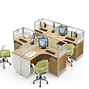 45 mm Thickness Melamine Aluminum Office Glass Partitions Modular Desk Workstations