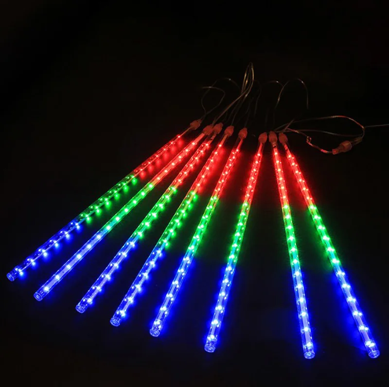 LED Icicle Lights Meteor Shower 30CM 8Tubes a Set for Decoration Garden