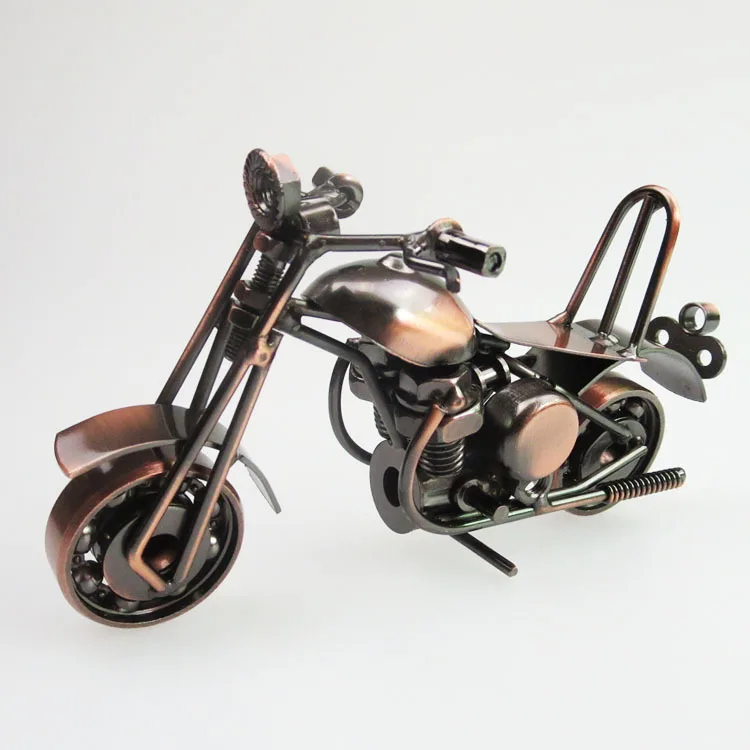 

Small Iron Motorcycle Model Metal Handicrafts Home Decoration European Ornament Creative Birthday Gift, Picture