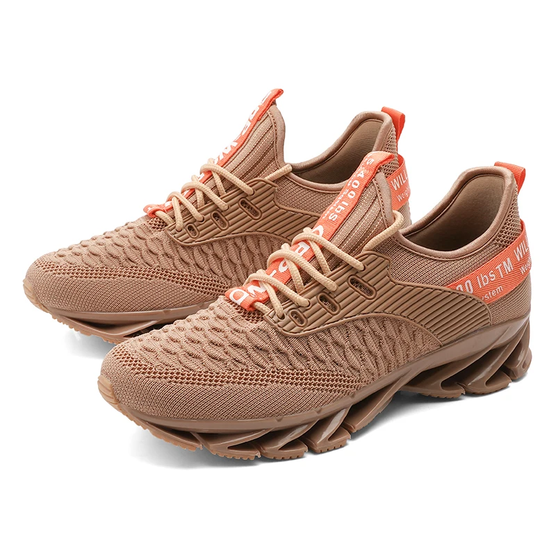 

2021 summer hight quality men's fashion sneakers lace up casual sports shoes running shoes, White, brown, black