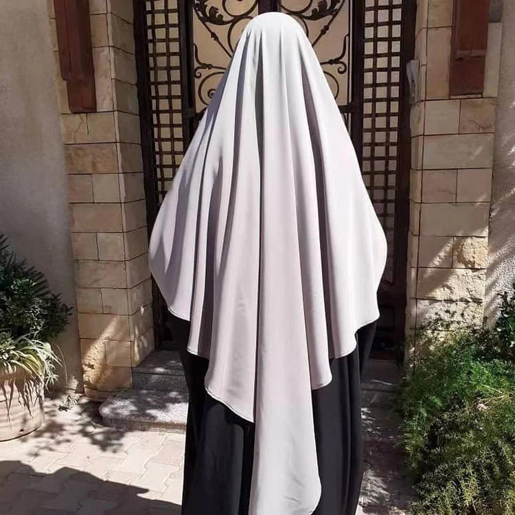 

Khimar High Quality Nida Muslim Tie Back Islamic Clothing Overhead Prayer Scarf Women Hijab Jilbab High Quality Nida Khimar, 15 color in stock accepted customzied design
