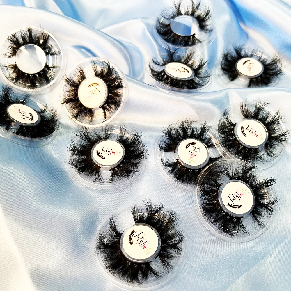 

wholesale luxury lashes factory 100% cruelty free 25mm super fluffy 3d mink luxury eyelashes vendor, Natural black