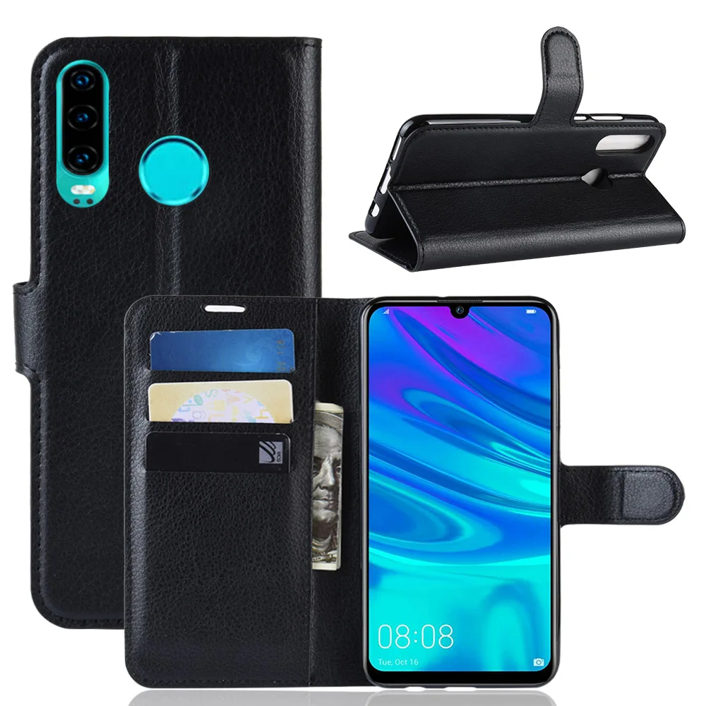 

Plain Litchi pattern case Leather cover for Huawei P30 pro P20 lite Honor 9X Nova 5 Y3 Y5 Y6 Y7 Y9 2019 pouches cases, N/a