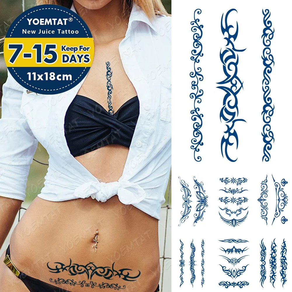 

YOEMTAT custom Juice lasting simple sexy pattern temporary tattoo sticker, Cmyk