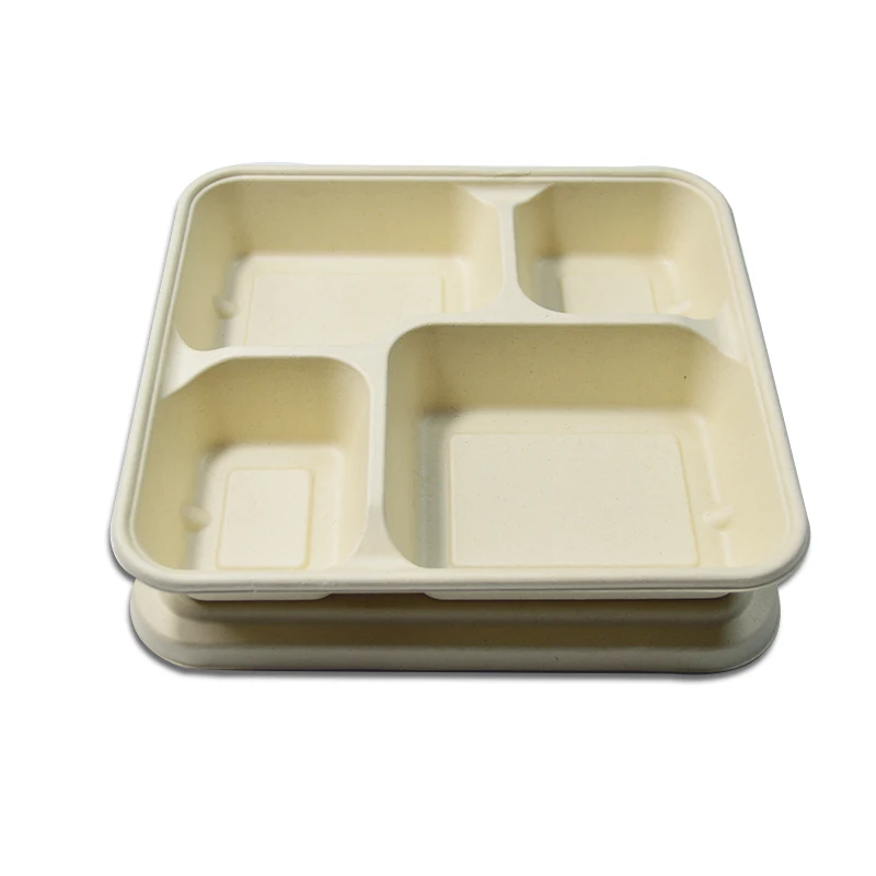 

Factory Wholesale Plates Biodegradable Restaurant Paper Tray Food Packaging Disposable Biodegradable Sugarcane Bagasse Lunch Box