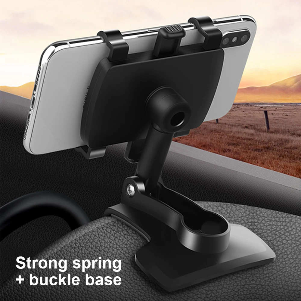 

Amazon Top Seller New Style Universal Clamping Arm Design Mobile Phone Holders Car Mount Flexible Folding Car Phone Holder Stand