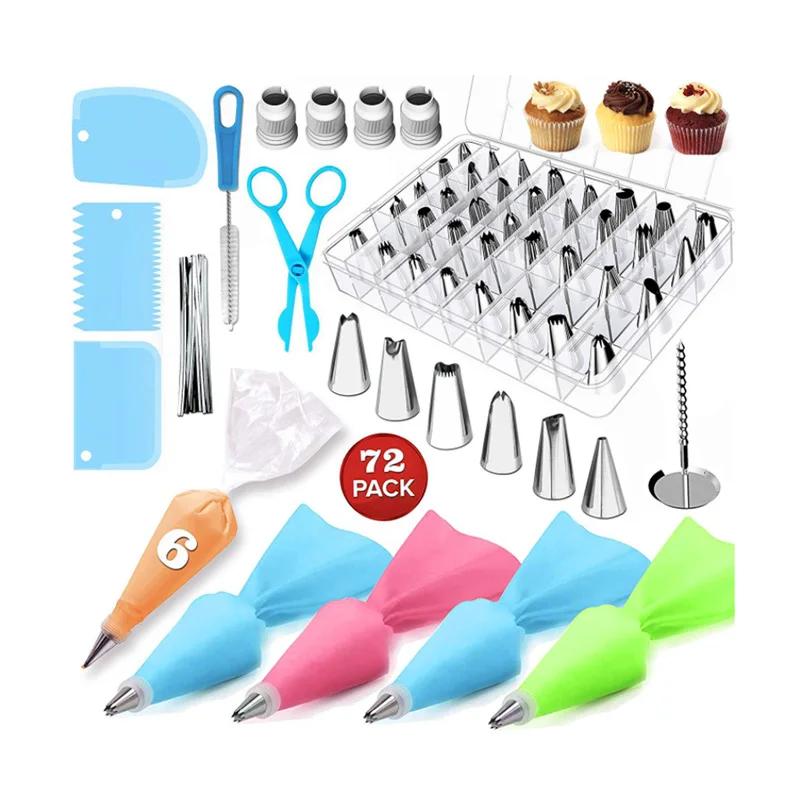 

72 sets Rotating Turntable Cake Making Baking Tools Decorating Cake Tools Set
