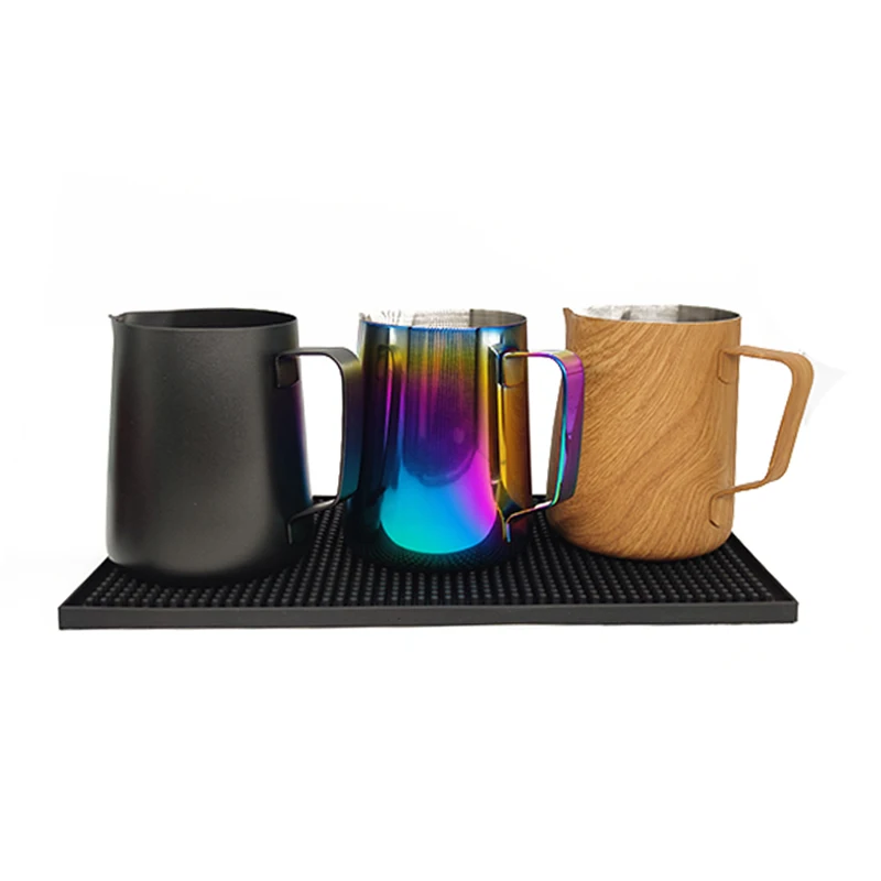 

colorful stainless steel best latte pitcher 350ml coffee milk jug