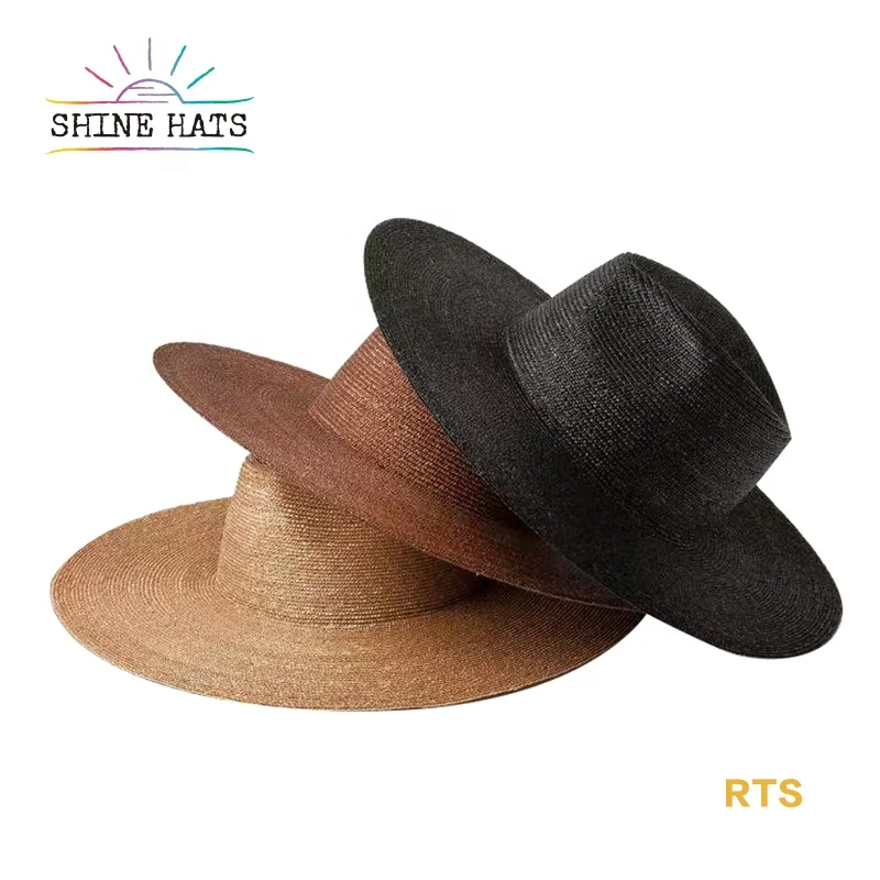 

2021 Shine Hats Luxury Lack Color Wholesale Lady Wheat Womens Wide Brim Women Straw Hats Sombreros de Paja Panama Chapeau