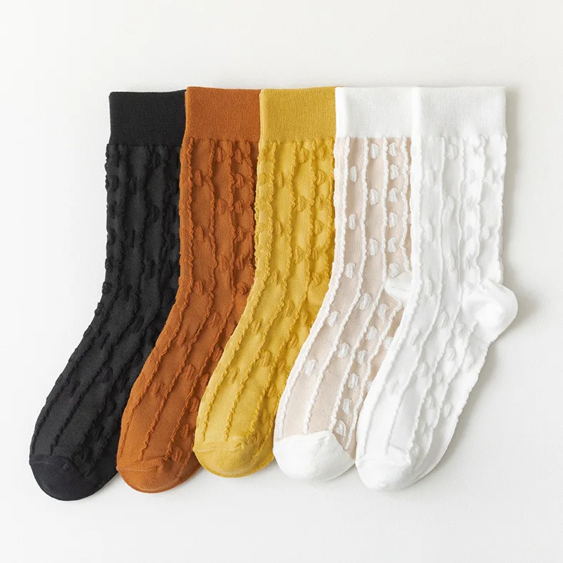 

sxx88 Comfortable solid color college wind tube socks twist cotton socks fairy socks, Picture display