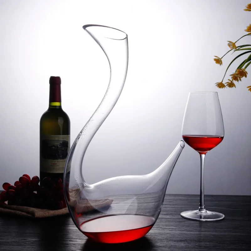 1800ml Elegant Crystal Glass Swan Shaped Red Wine Decanter Wine