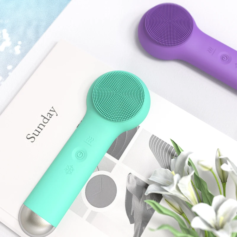 

2021 New Arrival Super 3 in 1 Electric Facial Cleaning Brush Device Sonic Wireless Face Cleansing Brush For Home use
