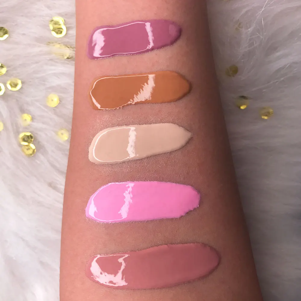 
Wholesale private label vegan high quality clear matte and shimmer and glitter lip gloss lipgloss set 