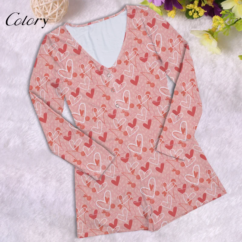 

Colory Women Clothing Plus Size Designer Sleep Romper, Picture shows