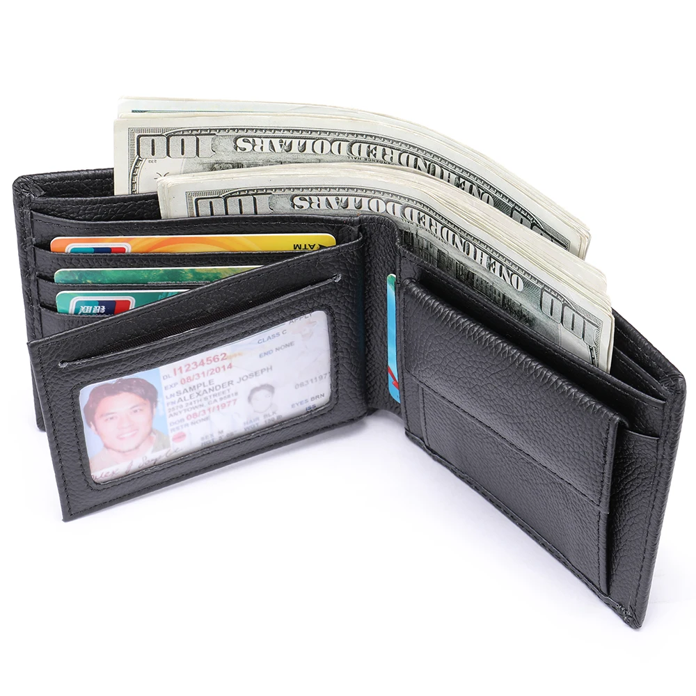 

Marrant Minimalist Wallets Genuine Leather Card Holder Men Wallet Rfid Blocking Money Clips Mens Purse Leather Wallet For Men, Coffee,brown,black