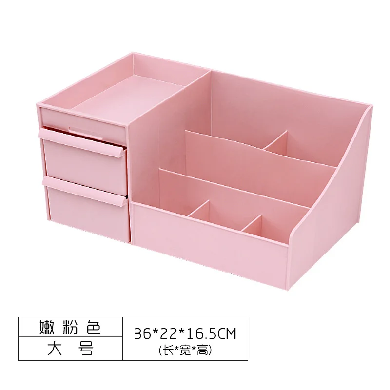 

Elegant make up organizer acrylic modern desk organizer for stationery cosmetic tools skincare, White,pink, grey,blue,green......