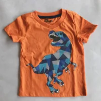 

Boys Toddler short sleeve Dinosaur Pattern Cotton T-shirt Stock lots Surplus Garments