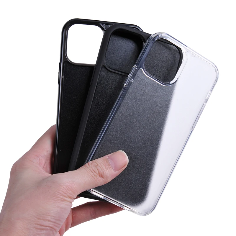 

Hybrid PC+TPU 2 in 1 groove clear inlay blank Transparent clear case for iPhone 12 pro max Customized leather Case for iPhone 11