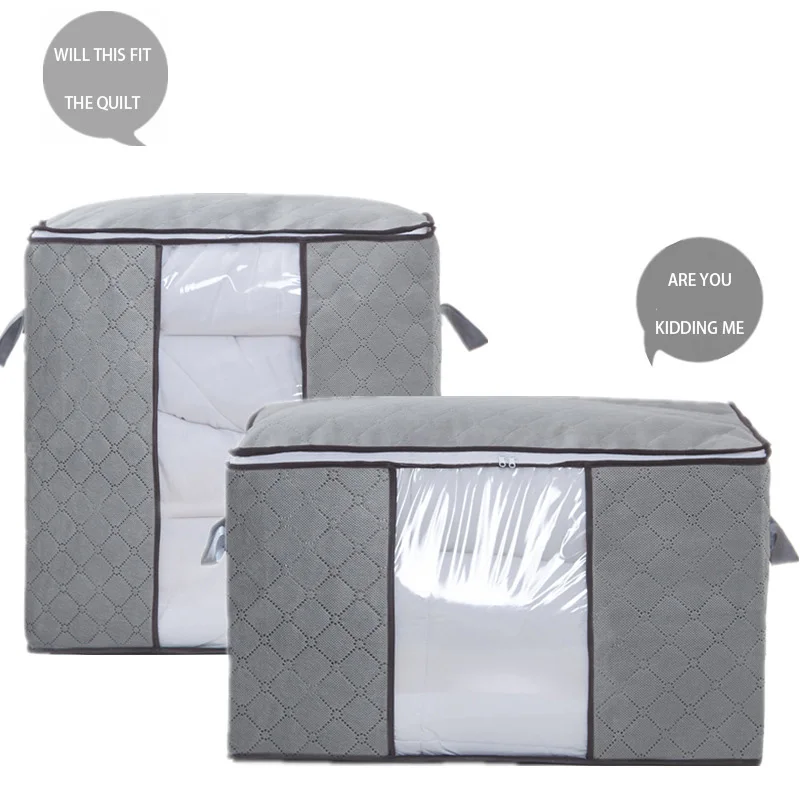 

Large Non Woven Linen Bed Quilt Blankets Clothes Storage Bags Storage Box Bag Sundries Clothes Quilt Toys Savings