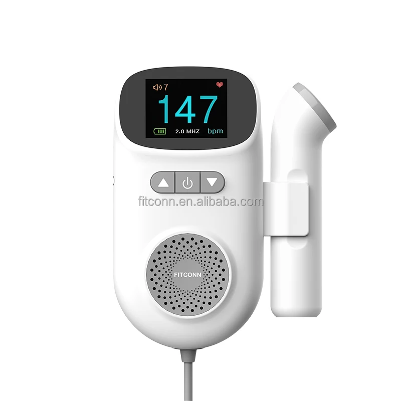 

Handheld Fetal Doppler ultrasound baby heart detector Baby Heart Rate Monitor