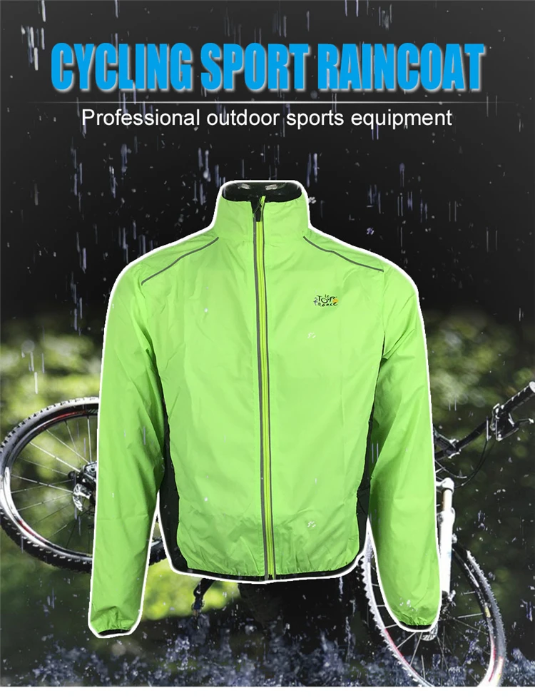 reflective rain jacket cycling