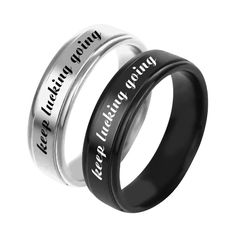 

Wish Amaon hot lettering custom logo name letter mens fashion diy finger personalized couple jewelry stainless steel ring