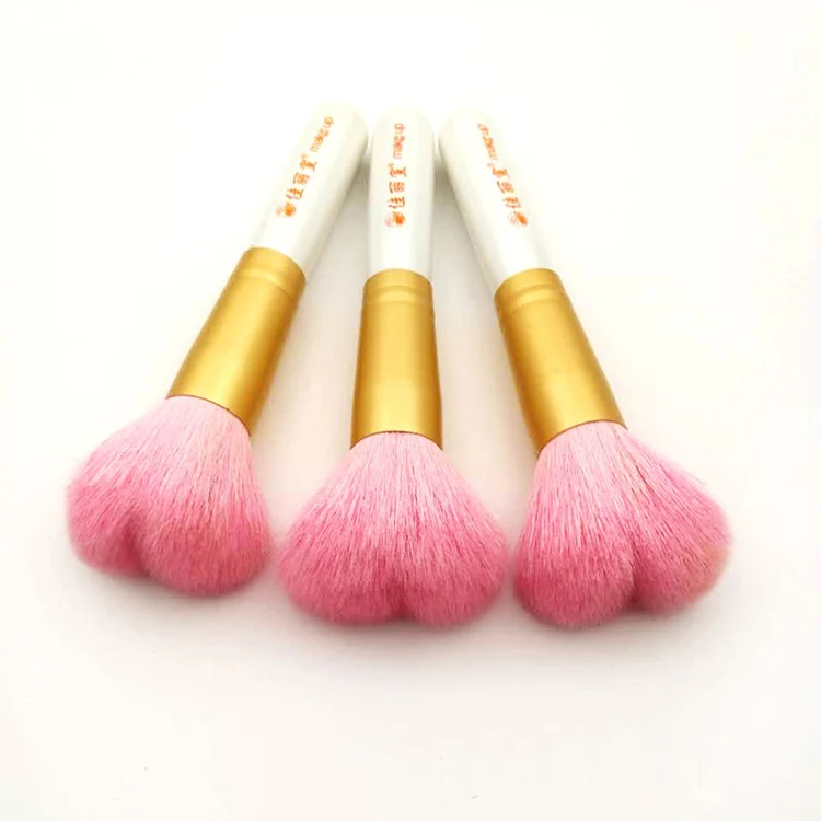 

wholesale beautiful synthetic hair makeup brushes set with bag, Silver