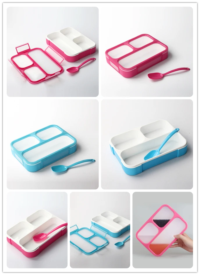 The Newest Food Grade Leakproof Divided Hard Plastic Food Storage Lunch Box for Kids