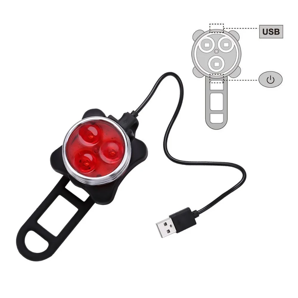 

Wholesale Waterproof 3.7V Bright LED Bike Light USB Rechargeable Head Light, Cool white