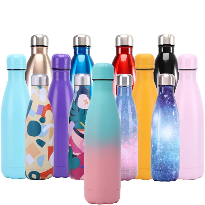 

HY Stainless Steel Coke Bottle 304 Insulating Cup Double layer Sports Water Cup Vacuum Customizable Outdoor Coke Bottle