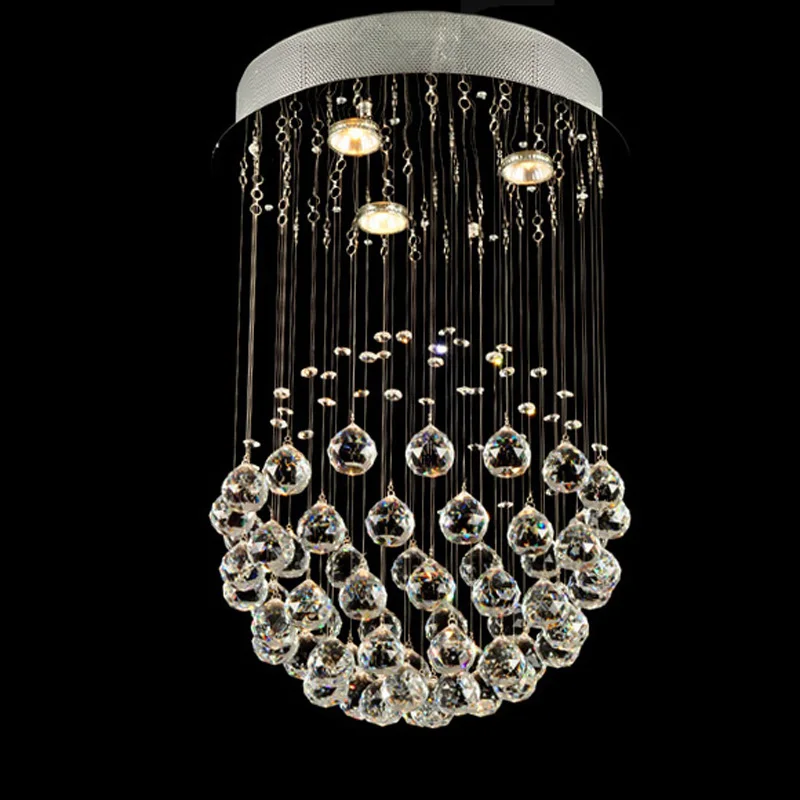 modern for hotel globe 9 lamp balls sphere lustre crystal pendant light lighting