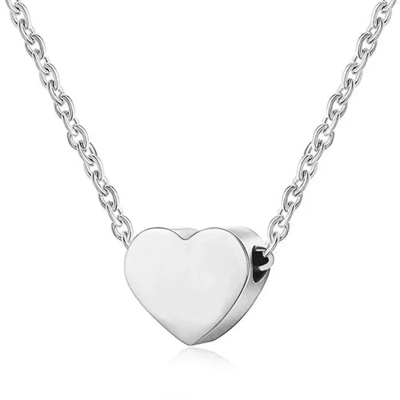 

00258-3 European and American new simple fashionable and versatile alloy peach heart simple clavicle Necklace