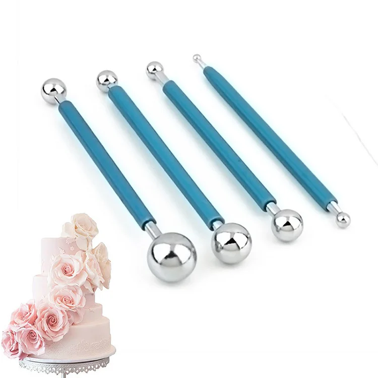 

Kitchen Accessories Set Diy Stainless Steel Baking Tools Durable 4pcs Cake Decoration Non-sti Stis, Blue red