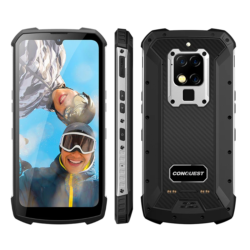 

CONQUEST S16 BOX speaker NFC 6000mAh battery 6.3" FHD screen Android 9 enterprise management mobile IP68 waterproof rugged phone