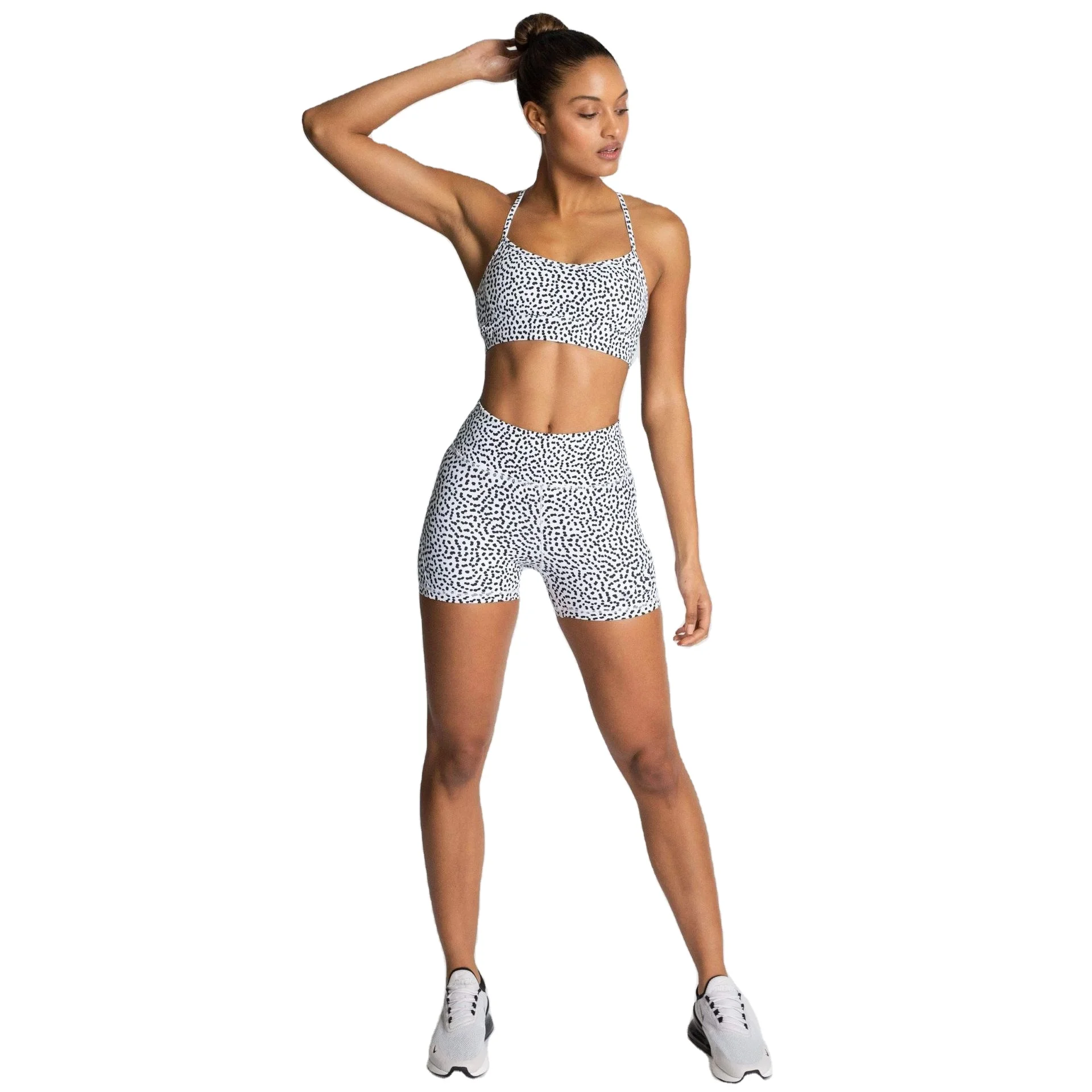 

2020 Women Camouflage Yoga Sport bra And Seamless Short Set, Can be customized