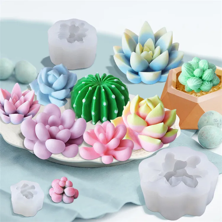 

Y3227 DIY handmade Multishape Silicone Succulent Mold, White