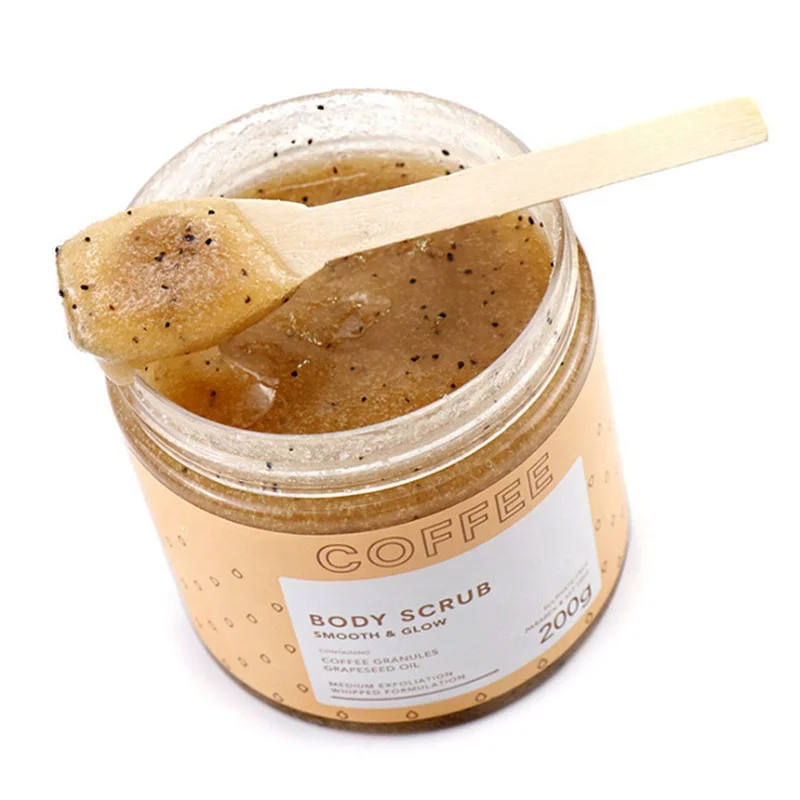 

Amazon Best-Selling Bath Coffee Particles Sea Salt Body Scrub Glycerin Grape Seed Exfoliating Cleansing Moisturizing Scrub OEM