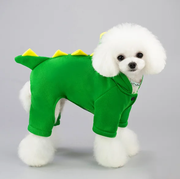 

Manufacturer fashion cute pet dinosaur clothes designer dog sweaters dinosaur dog costume funny, Green