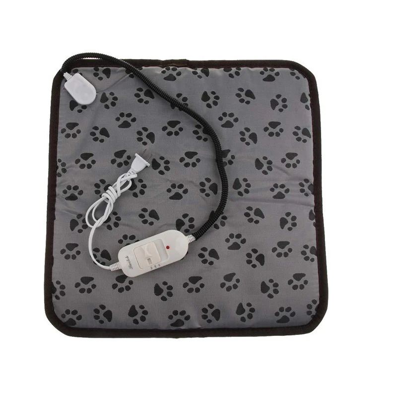 

Necessary in Winter Pet Heating Pad Waterproof Durable For Keep Warm Electric Dog Cat Mat with European and American plug, As pictures