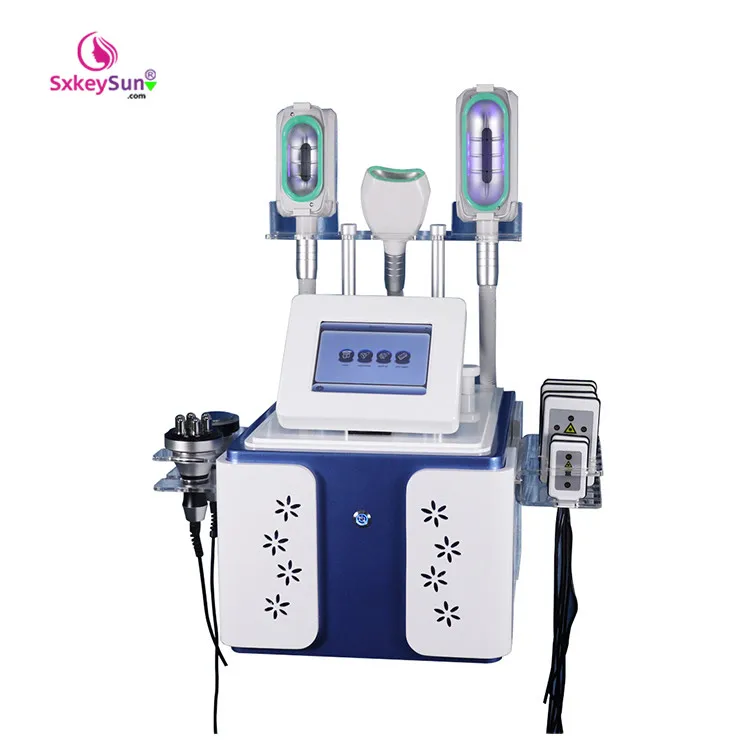 

high quality portable 360 cryo handle cavitation vacuum rf double chin cryo handle lipo laser cryotherapy body slimming machine