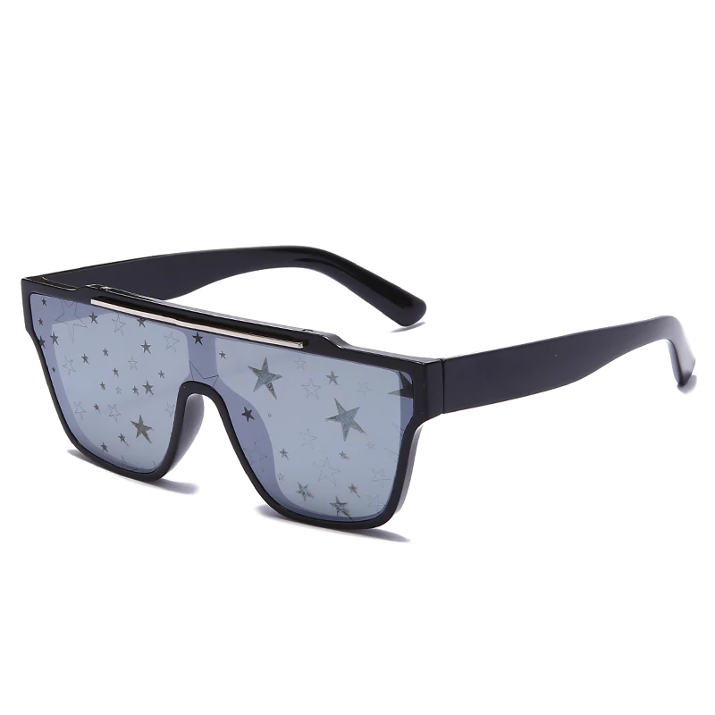 

2020 Women Shades Wholesale Sunglasses Star Luxury One Piece Shield Fashion Eyewear Custom Square Mirror Gafas uv400