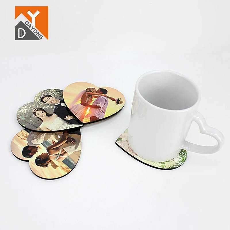 

DAYONG Sublimation MDF 105mm Heart Blank Coasters