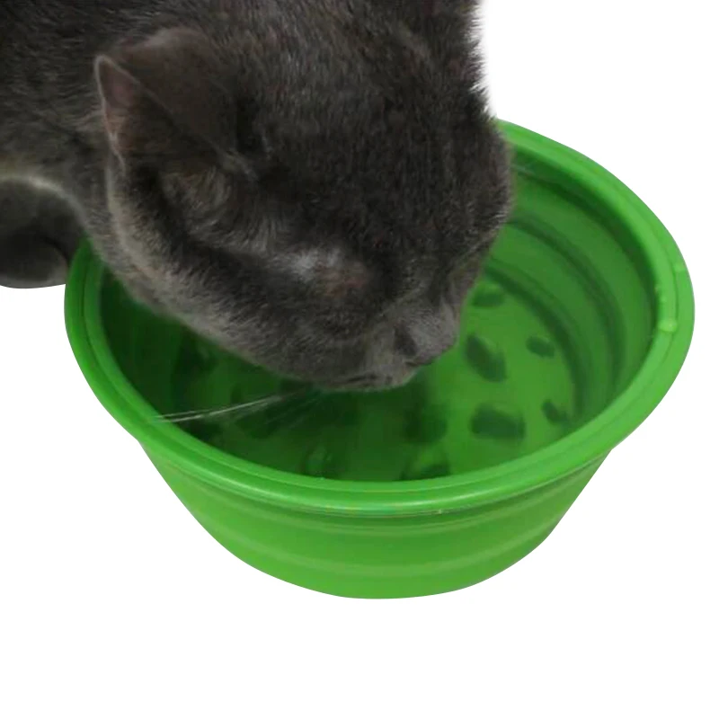 

Slow Silicone Gel Bowl Pet Collapsible Punch Bowl Foldable Dog Bowl Pet Food Container